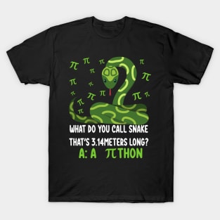 Funny Python Pithon Pi 3.14 Symbol Math Teacher Pi Day 2023 T-Shirt